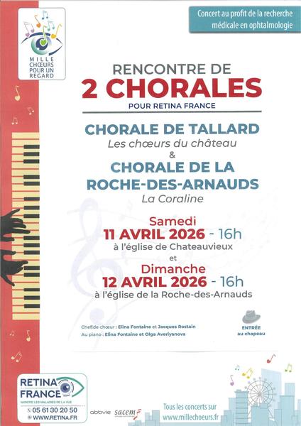 Rencontre de 2 chorales pour Retina France