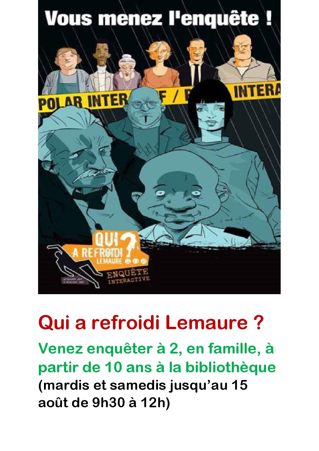 "Qui a refroidit Lemaure"