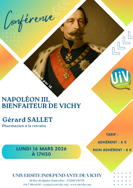 Conférence : Napoléon III, bienfaiteur de Vichy