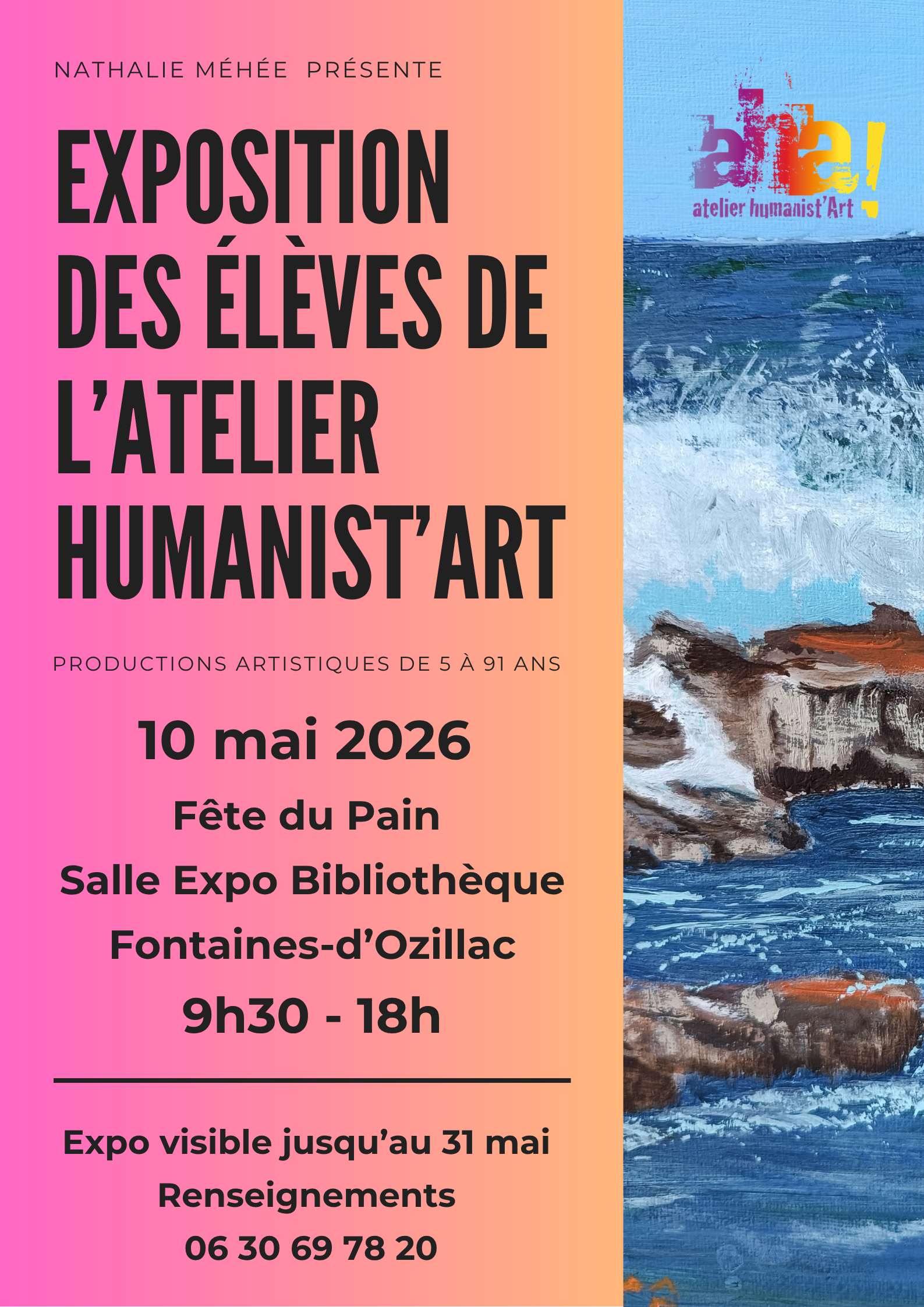 Exposition des élèves de l'atelier Humanist'Art