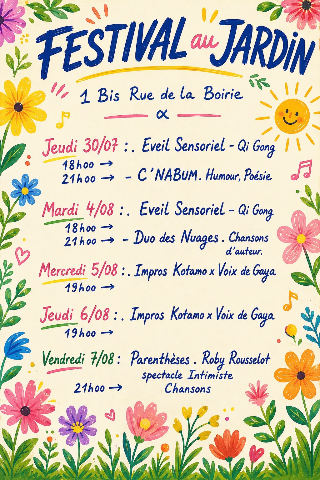 FESTIVAL AU JARDIN