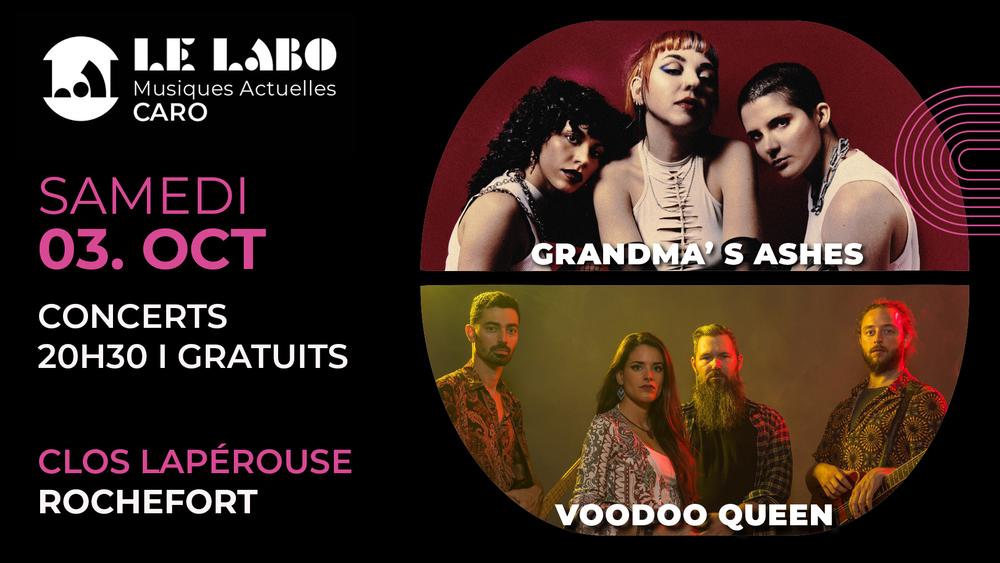 Concert : Grandma's Ashes / Voodoo Queen