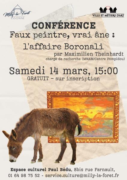 Conférence – Faux peintre, vrai âne : l’affaire Boronali_Milly-la-Forêt