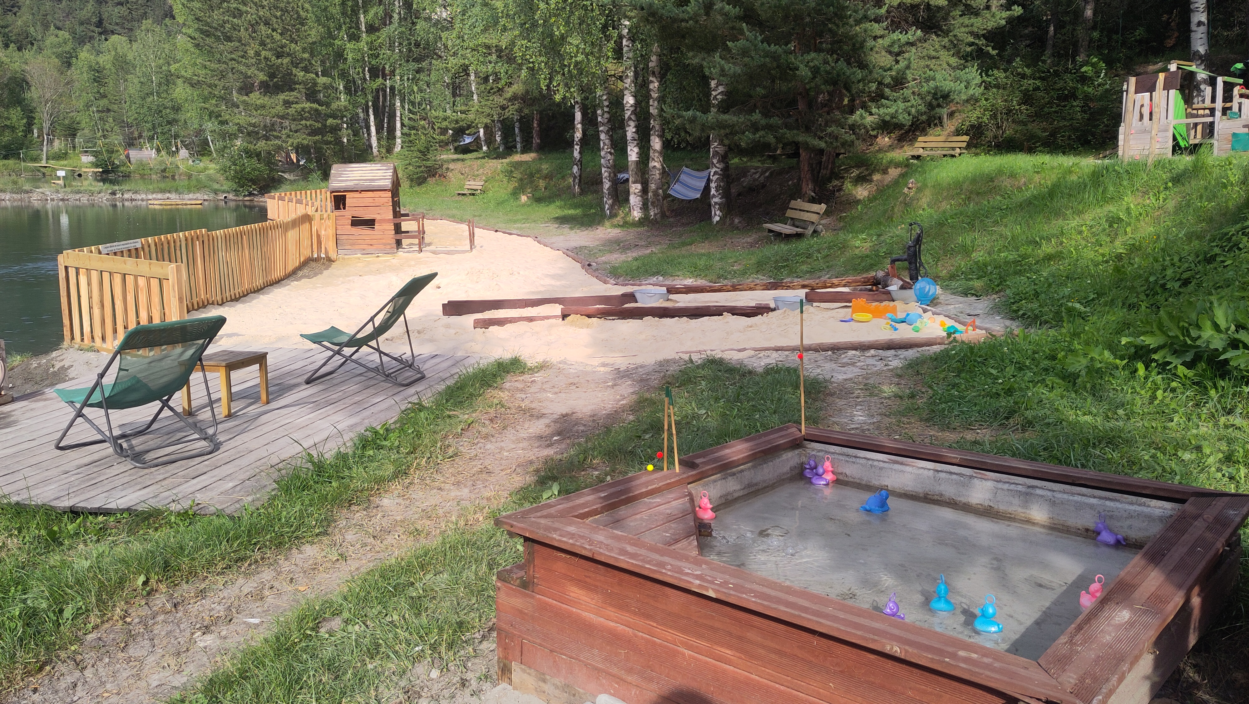 Yellow sand beach in Val Cenis