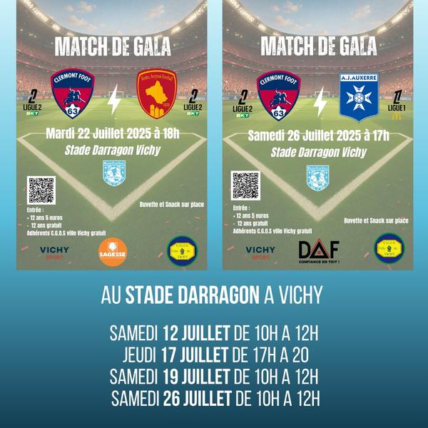Match de gala Clermont-foot 63 vs AJ Auxerre