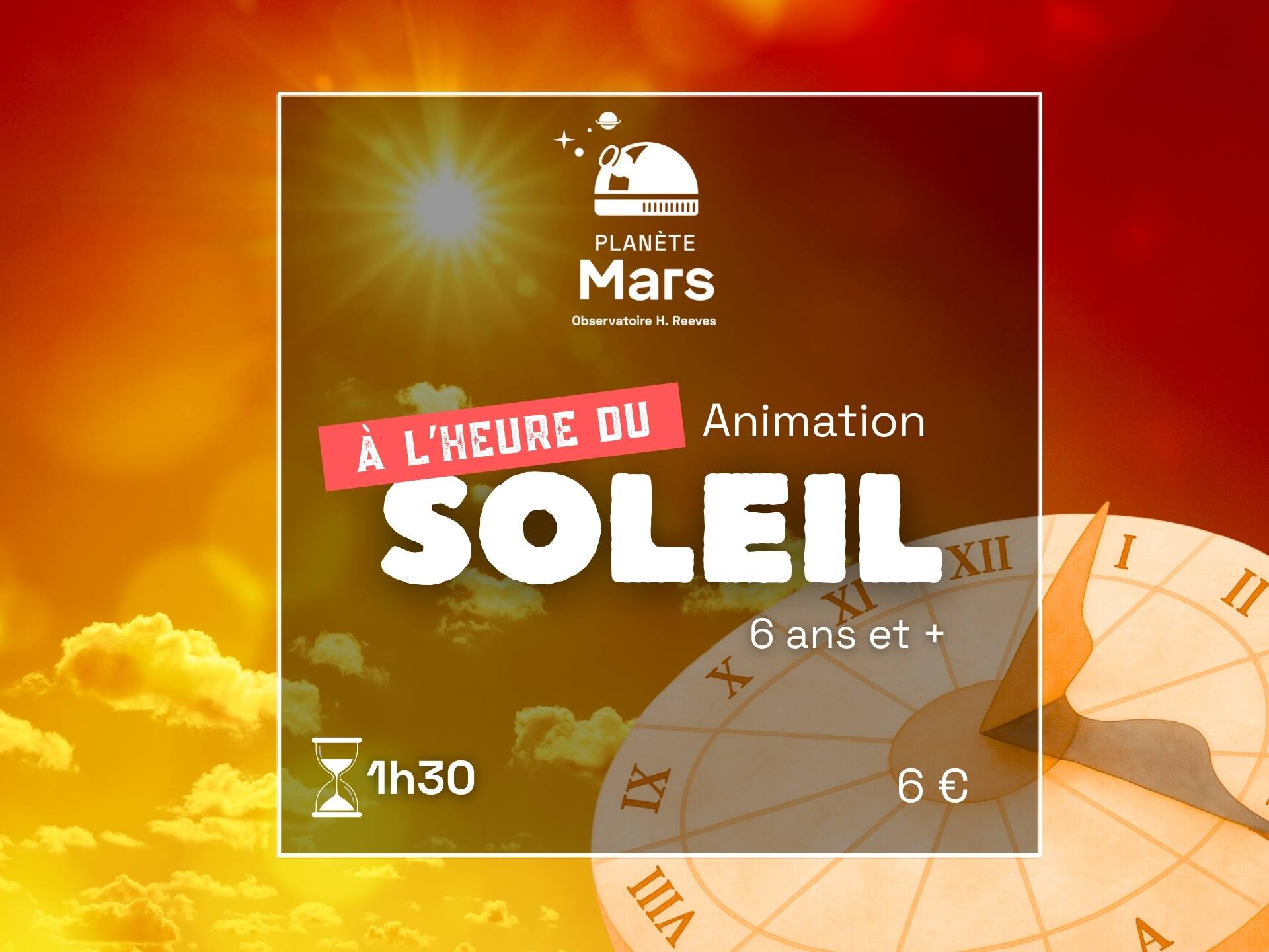 à l'heure du soleil