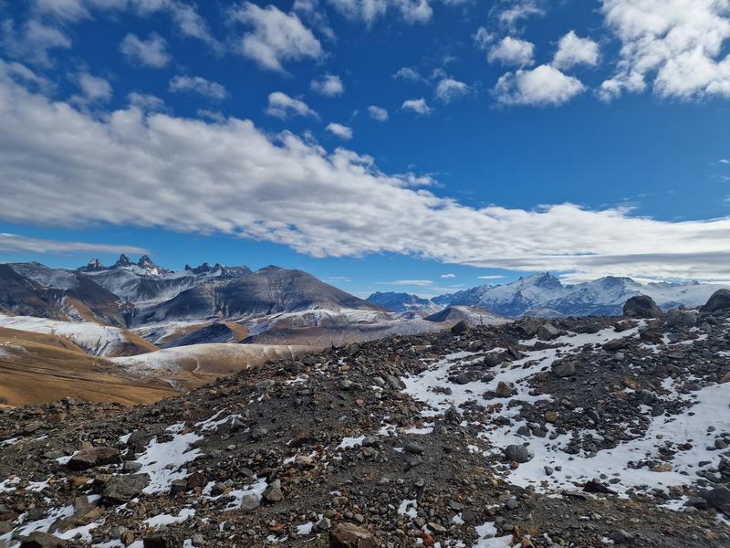 Les aiguilles d'Arves face à la Meije