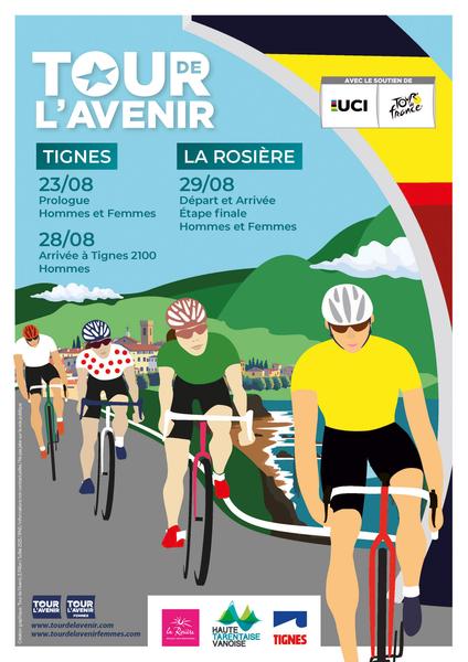 Passage de la course cycliste "le Tour de l'Avenir"