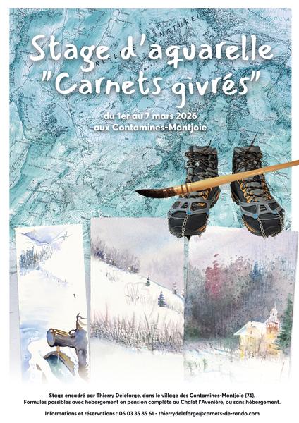 Stage d'aquarelle : Carnets de neige_Les Contamines-Montjoie