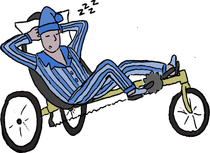 Balade mensuelle et expérimentations : vélos couchés et vélis_Noirétable