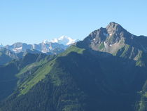 Vue sur le Mont de Grange et Mont Blanc