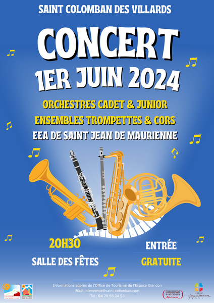 Concert Orchestres Cadet & Junior Ensembles trompettes & cors Le 1 juin 2024