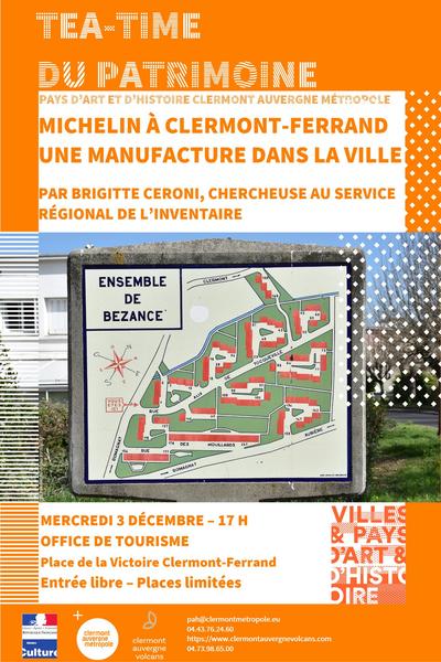 Tea-time du Patrimoine : Michelin à Clermont-Ferrand, une manufacture dans la ville