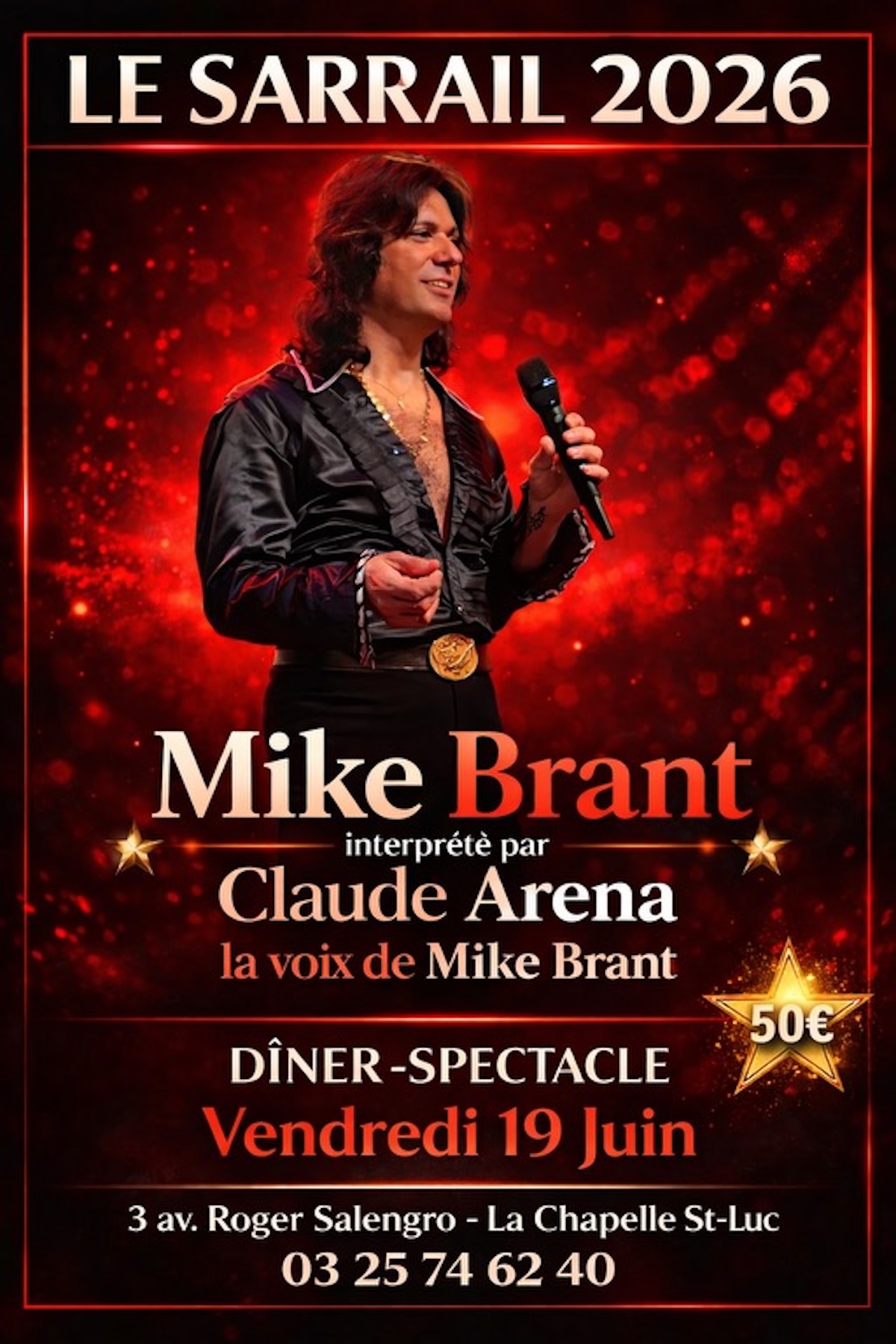 Soirée Mike BRANT avec Claude ARENA — visuel événement