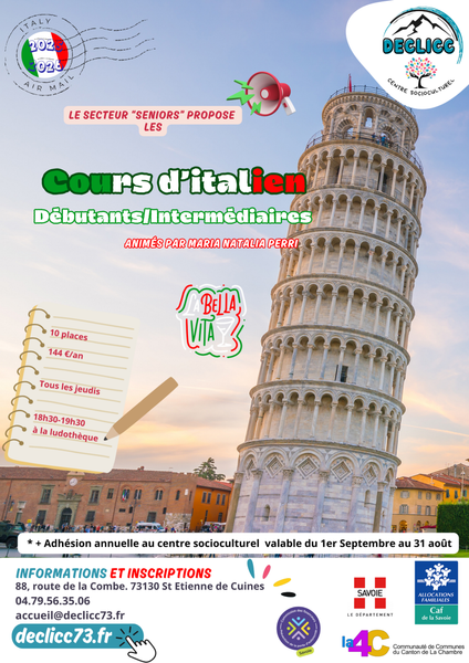 Declicc séniors : cours d'italien