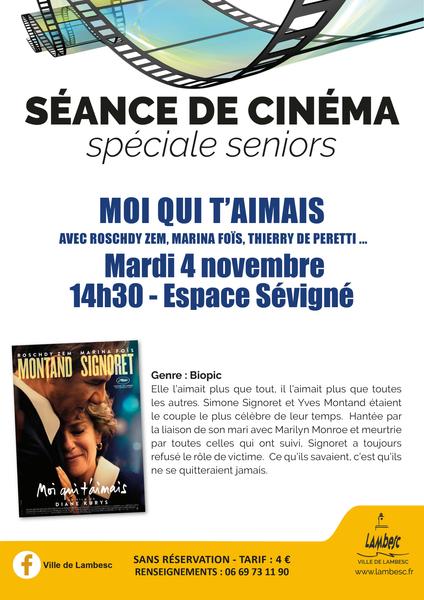 Ciné Seniors - Moi qui t'aimais