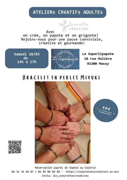 Atelier créatif: bracelet en perles miyuki