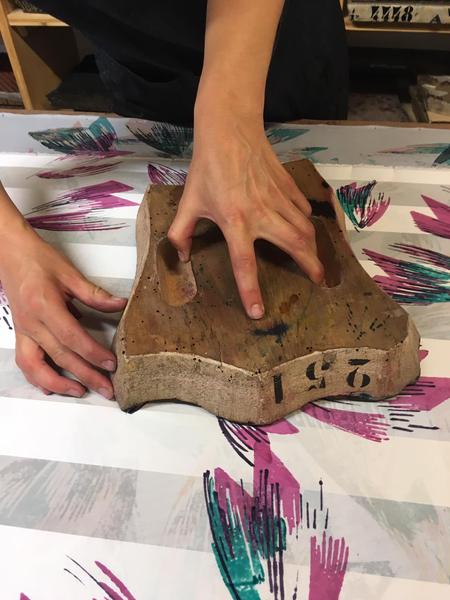 Impression à la planche Brochier Soieries