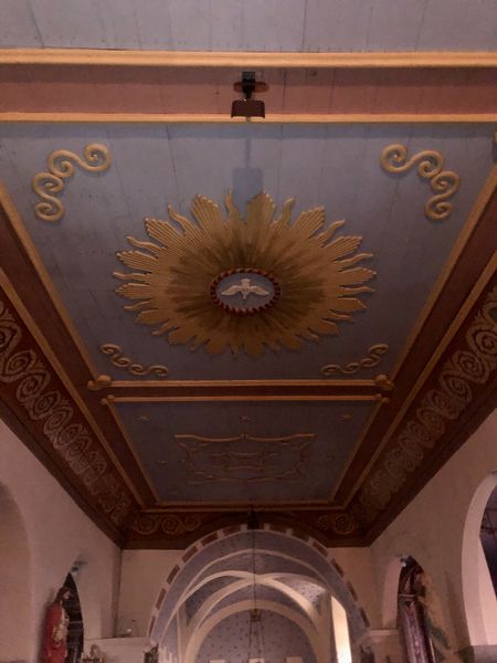 Plafond à caissons peint