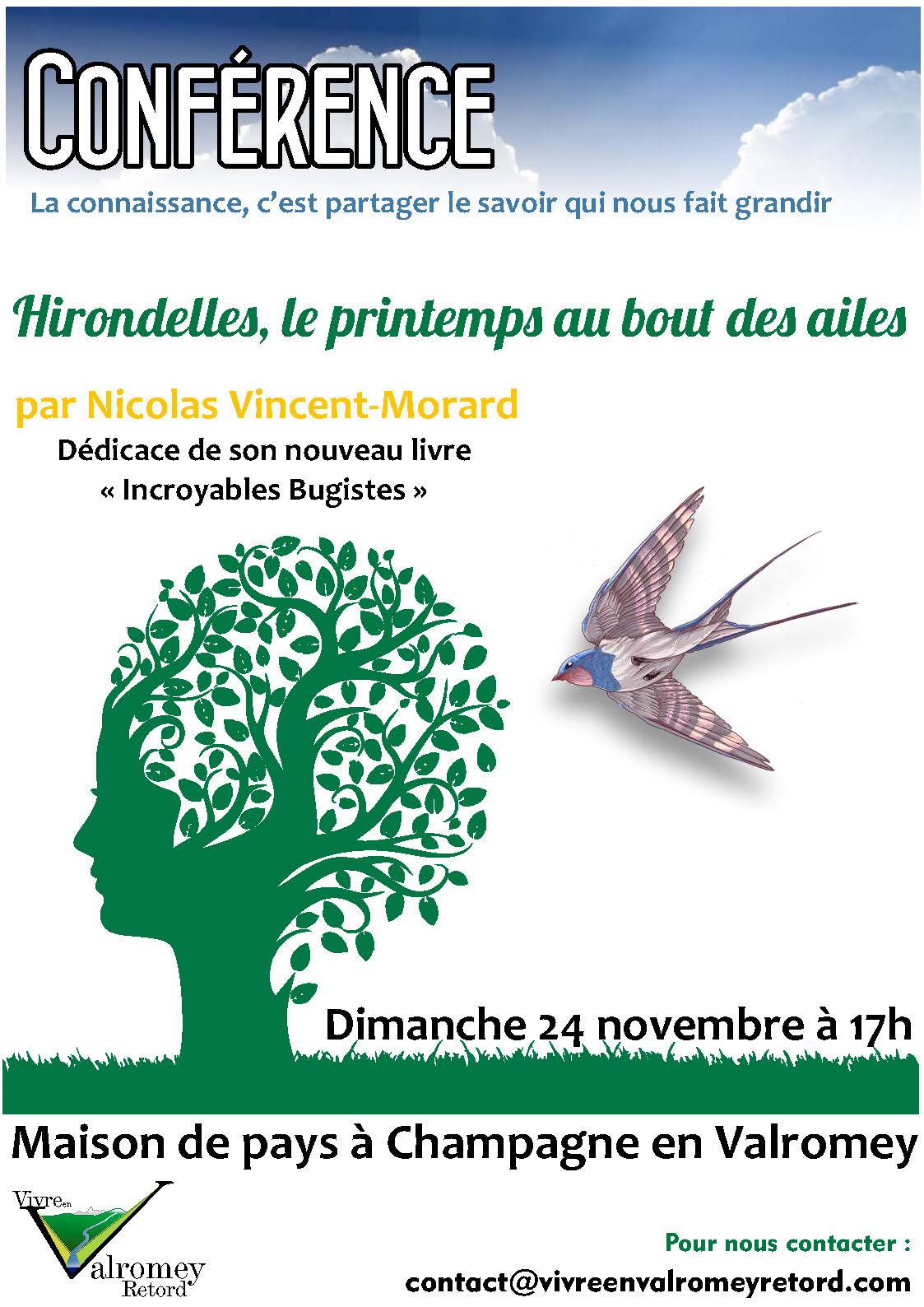 Conférence "Hirondelles, le printemps au bout des ailes"_Champagne-en-Valromey