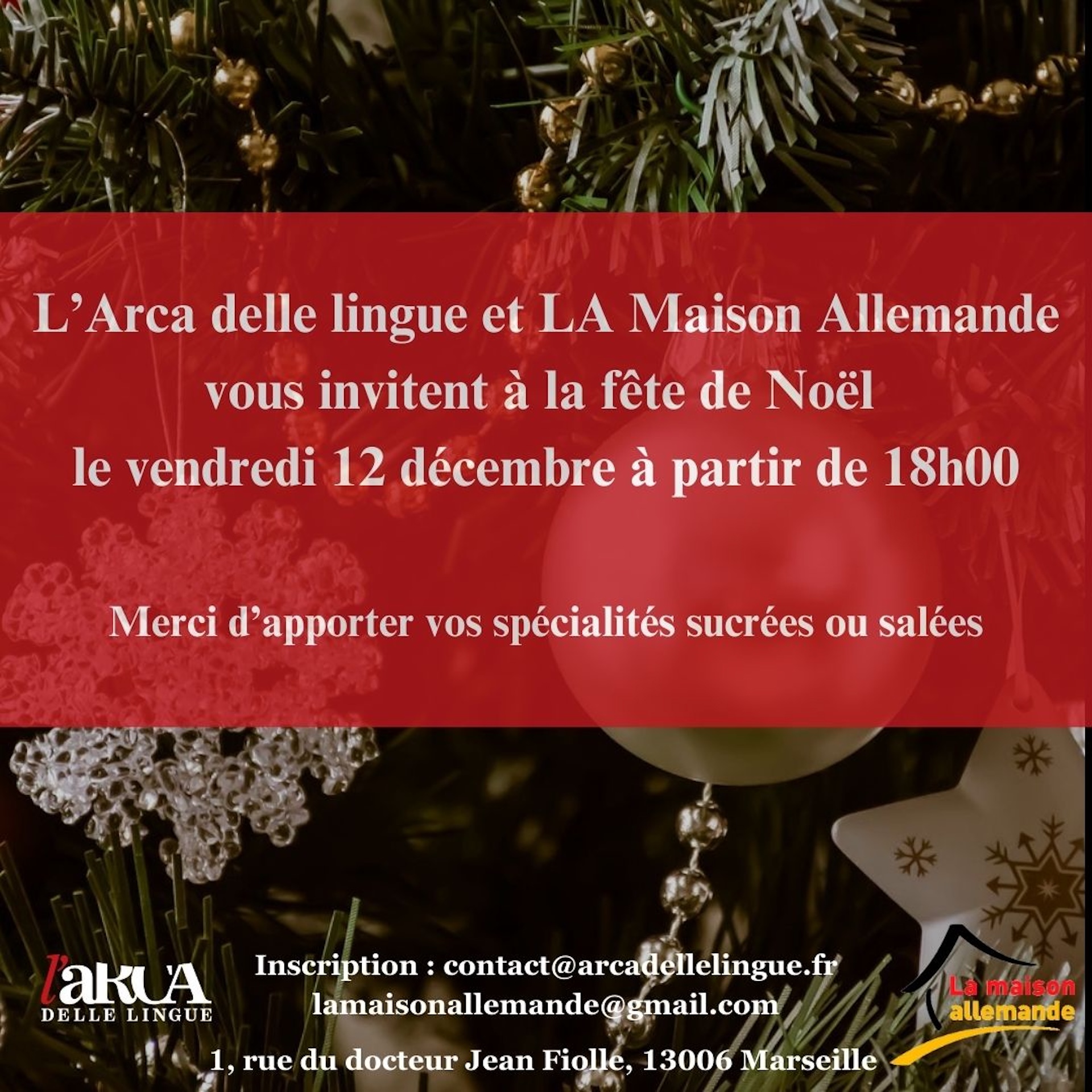 Fête de Noël de L'Arca delle lingue et de La Maison Allemande