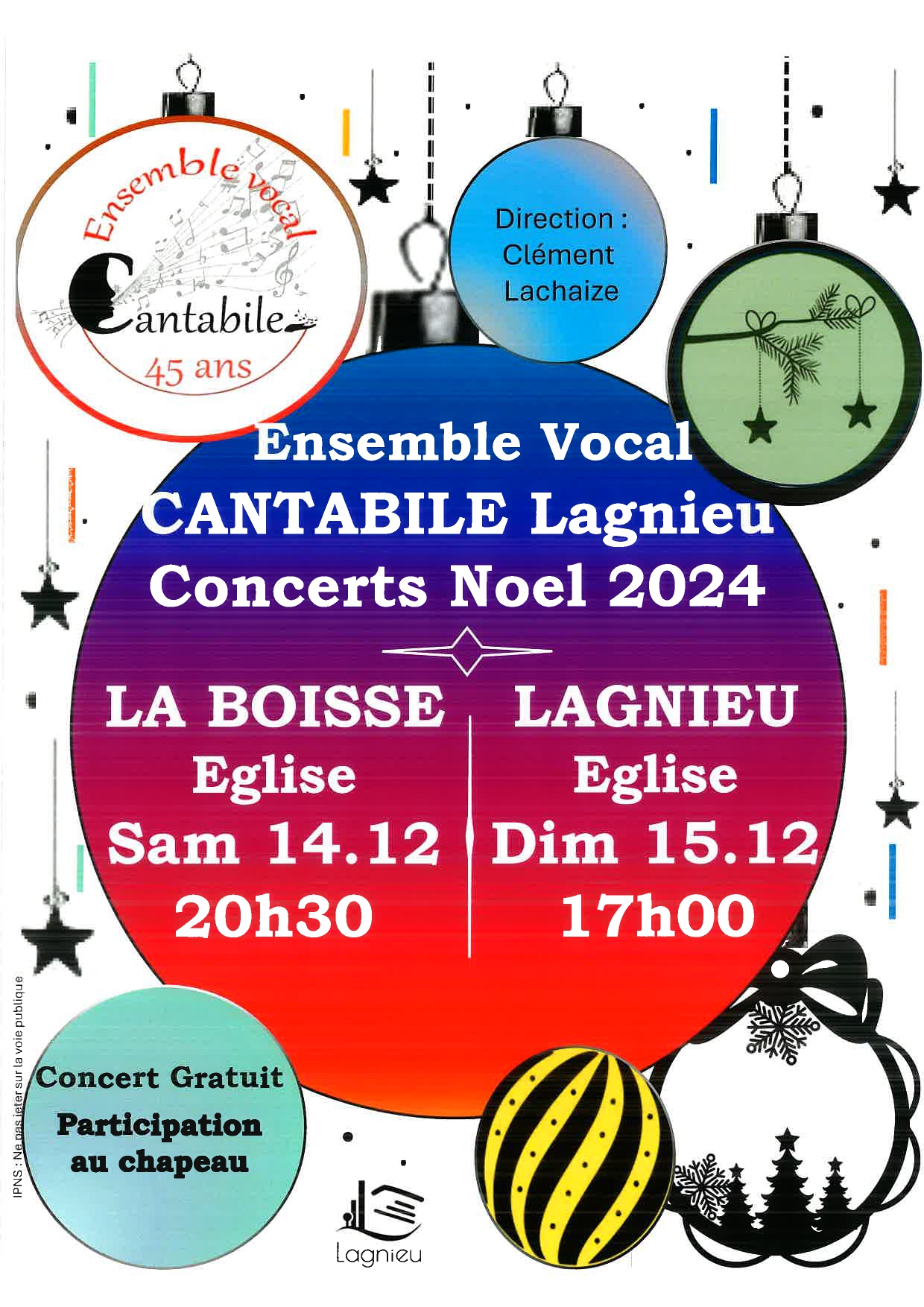 Concert de Noël par le CHOEUR CANTABILE_La Boisse