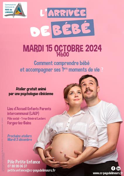 Atelier parentalité l'arrivée de bébé 2024 - octobre