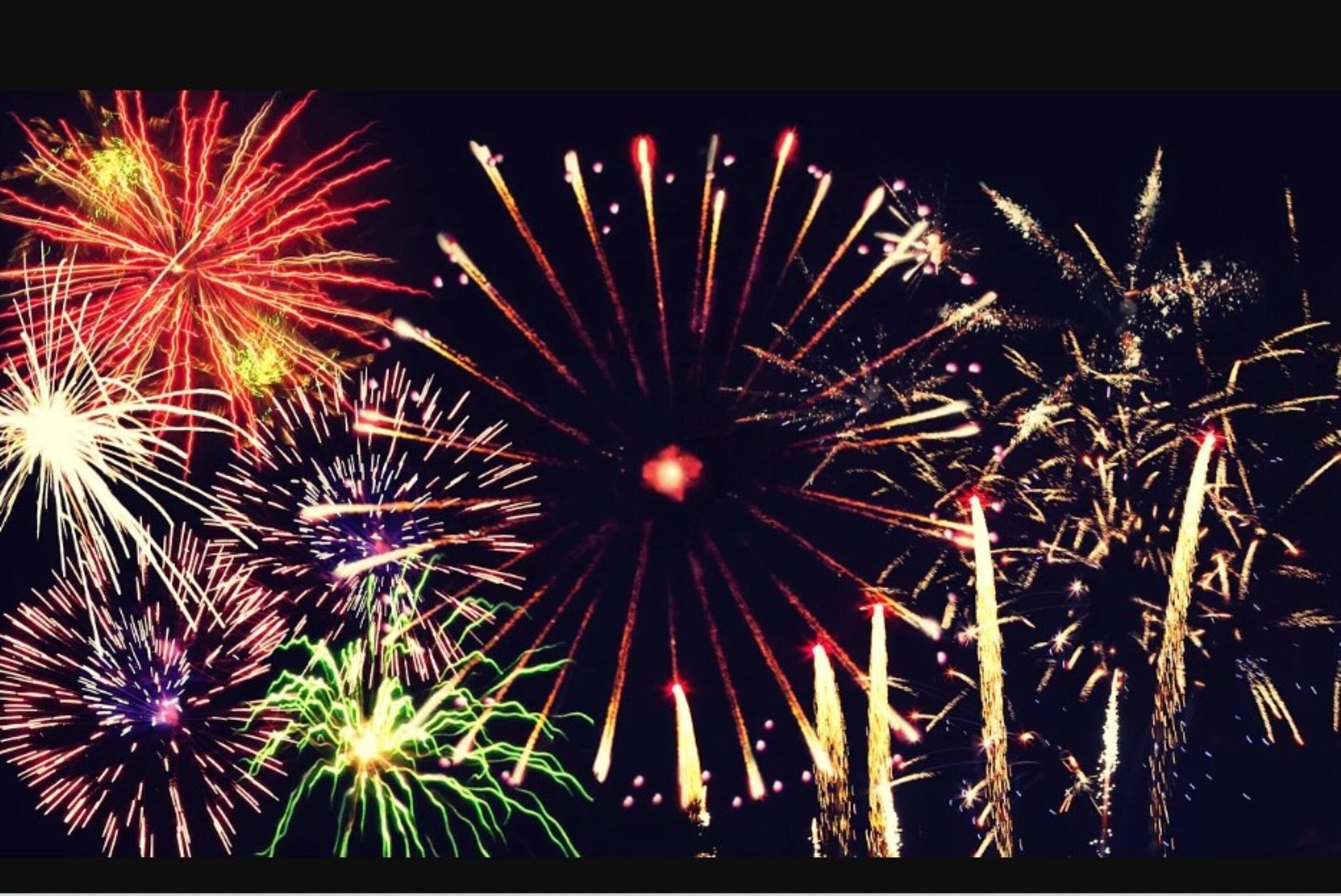 spectacle équestre et feu d'artifice