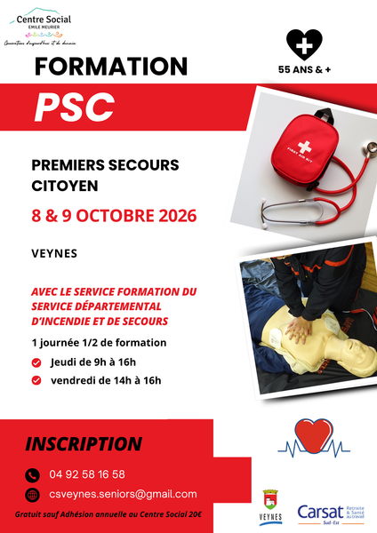 Formation PSC Premiers Secours Citoyen