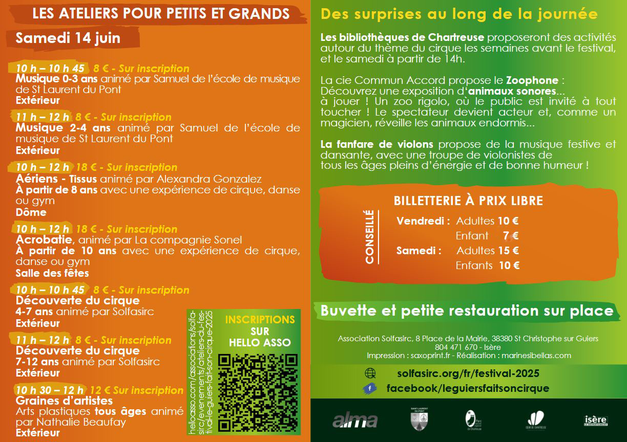 Festival le guier fait son cirque : Atelier découverte du cirque_Saint-Laurent-…