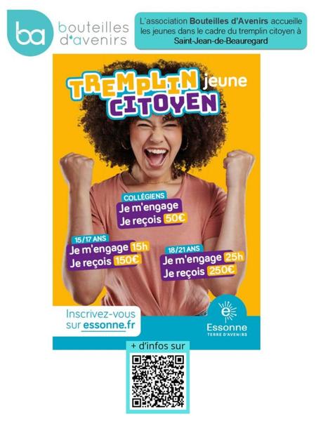 Bouteilles d'Avenirs accueille les Tremplins Jeunes Citoyens, Saint-Jean-de-Beauregard
