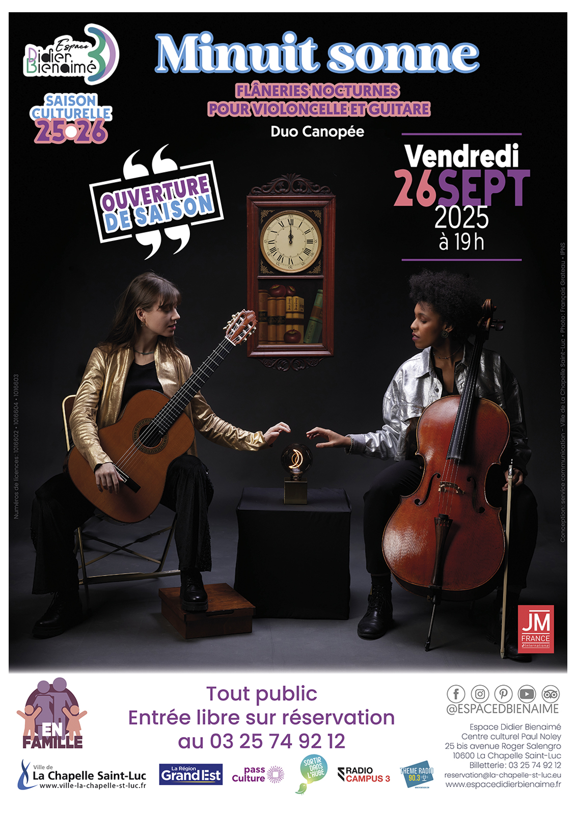 Minuit sonne – Duo Canopée – Ouverture de la saison culturelle 2025-2026