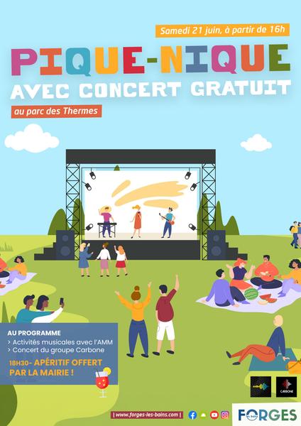 Pique-nique et concert gratuit au parc des Thermes