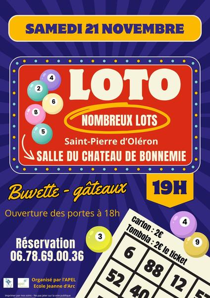 Loto de l'école Jeanne d'Arc