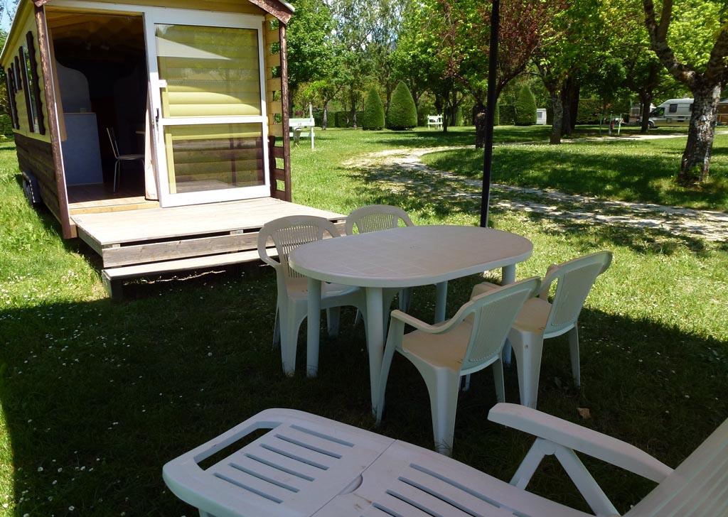 Roulottes au camping Les Foulons