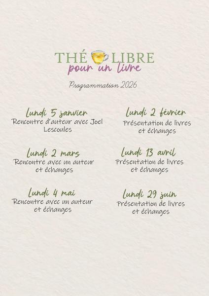 Thé libre pour un livre - Programmation 2026