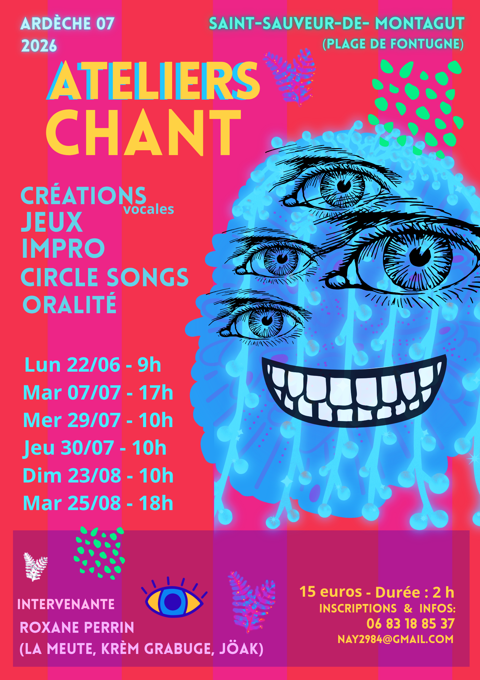 Sport et bien-être à la Plage de Fontugne - Séances "Chant et circle songs"
