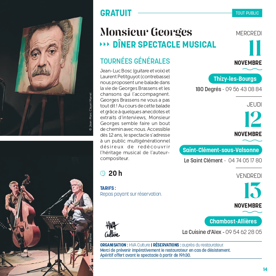 Monsieur Georges - dîner spectacle musical - Thizy_Thizy-les-Bourgs