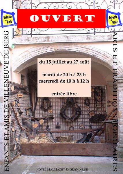 Musée des Arts et Traditions Populaires du Pays de Berg_Villeneuve-de-Berg