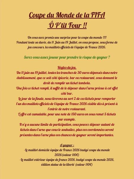Règlement tombola FIFA world cup 2026 Règlement tombola FIFA world cup 2026