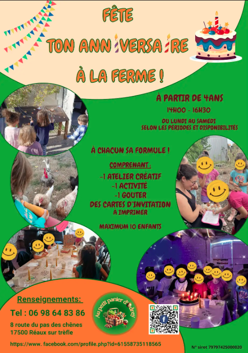 Fête ton anniversaire à la ferme