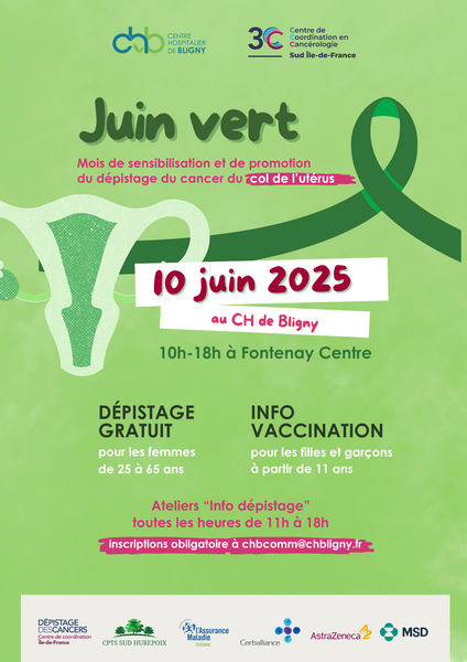 Juin Vert - sensibilisation et dépistage du cancer du col de l