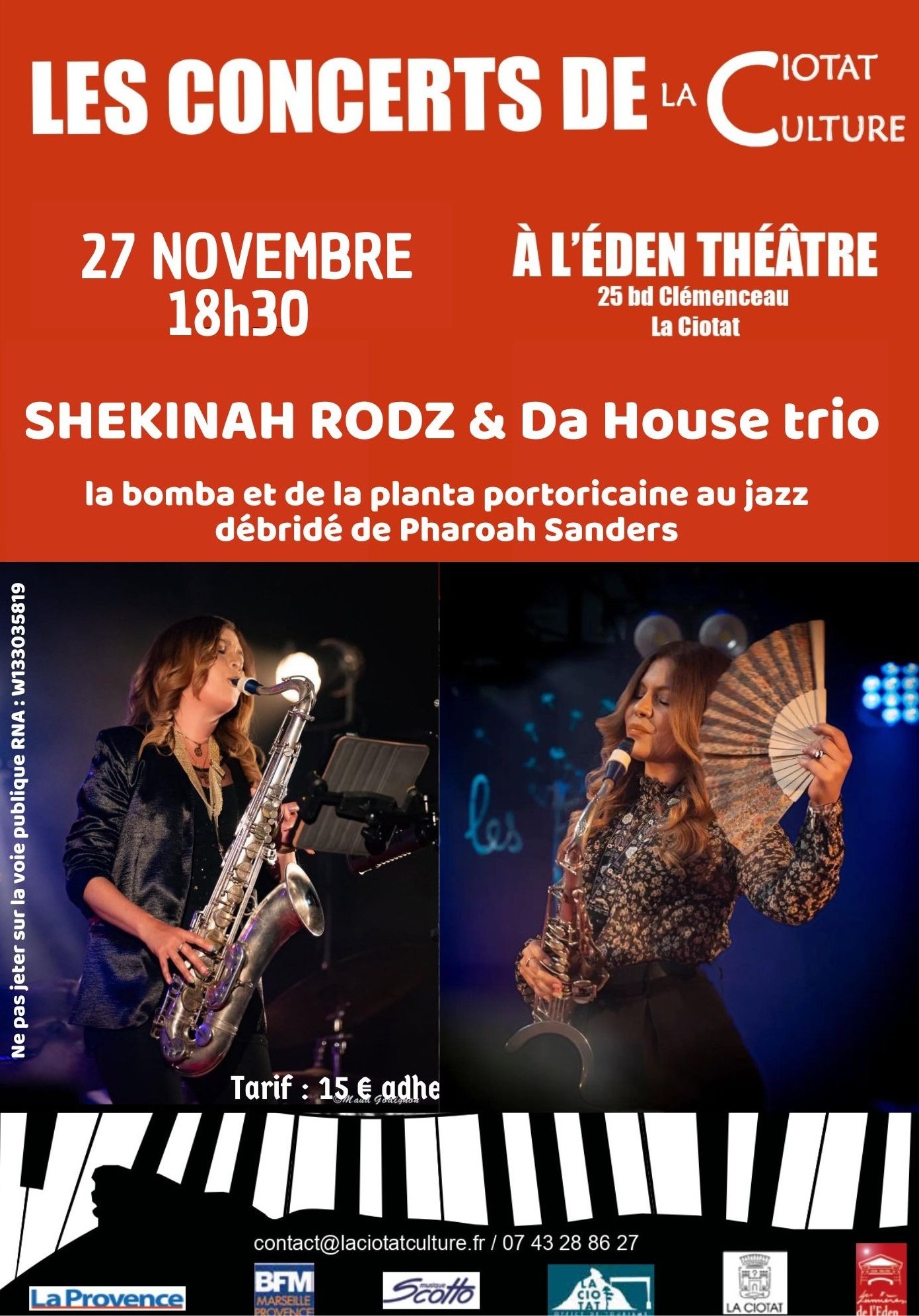 Concert Jazz Bop de Shekinah Rodz & Da House Trio