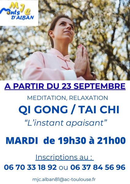 Nouveau cours de Qi Gong à la MJC d’Alban