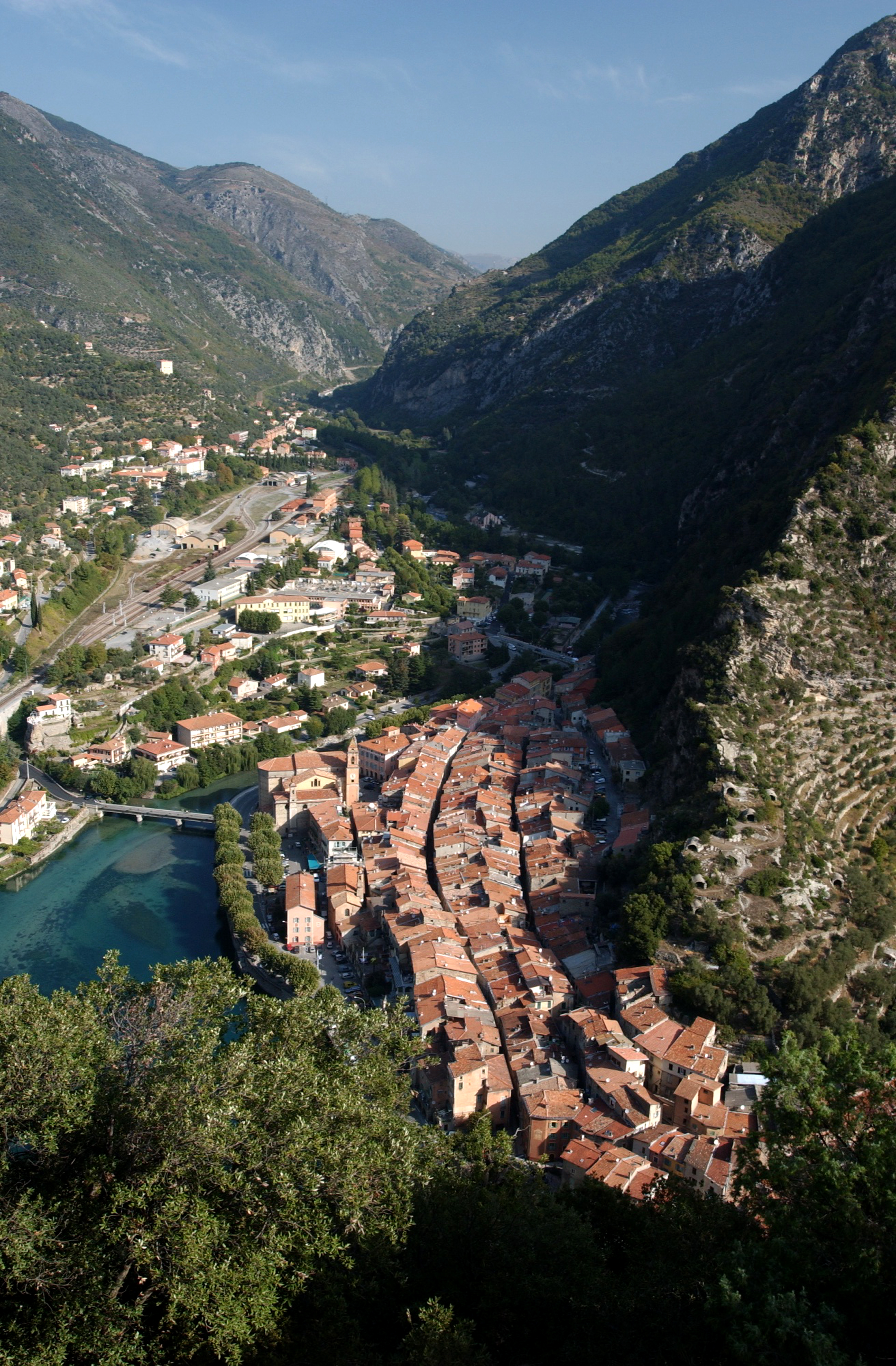 Breil sur Roya vue du ciel