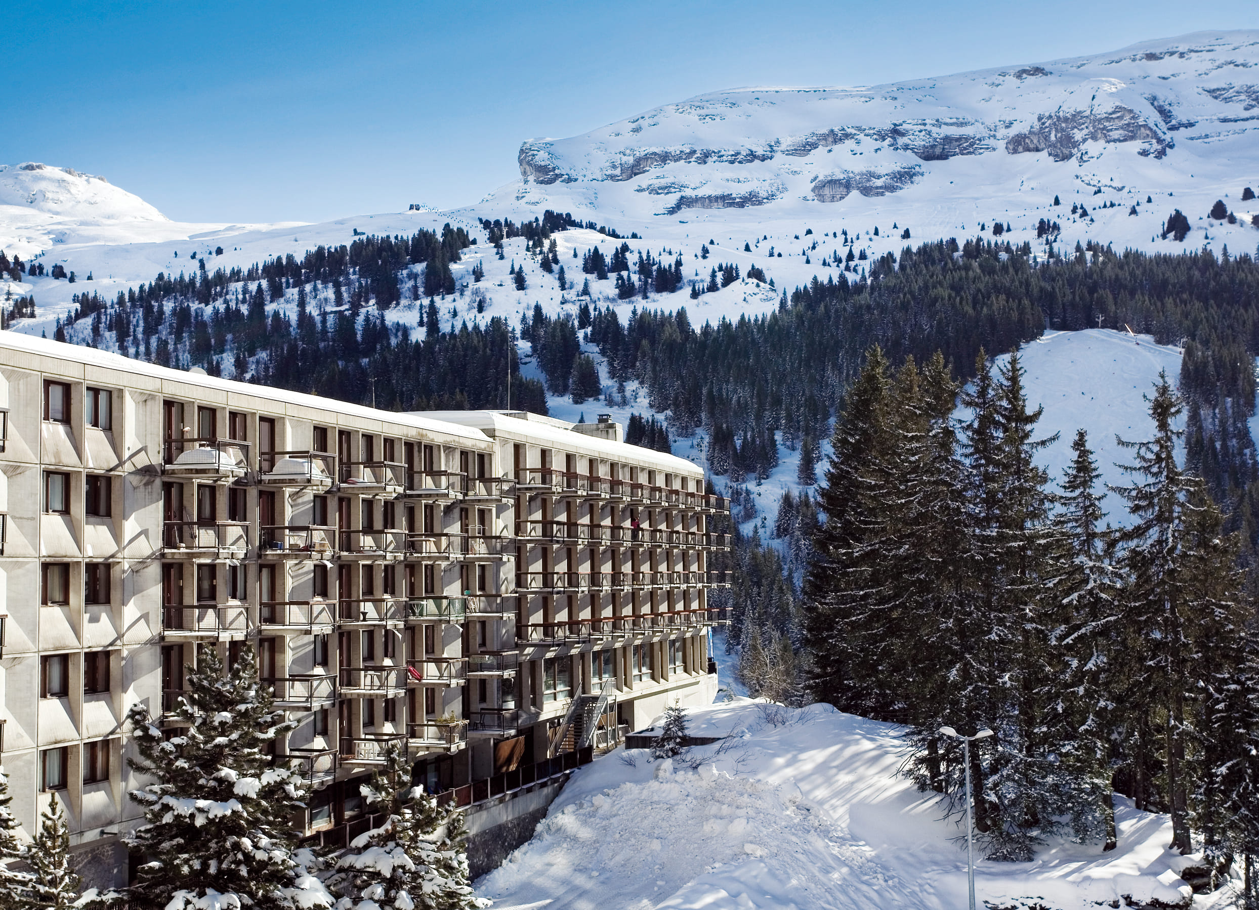 Vue extérieure du bâtiment MMV Le Flaine