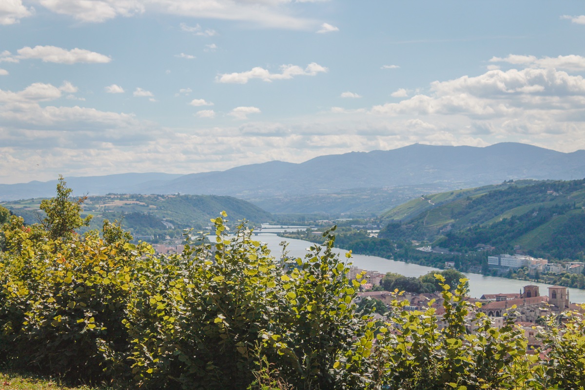 Vallée du Rhône depuis le vignoble de Seyssuel