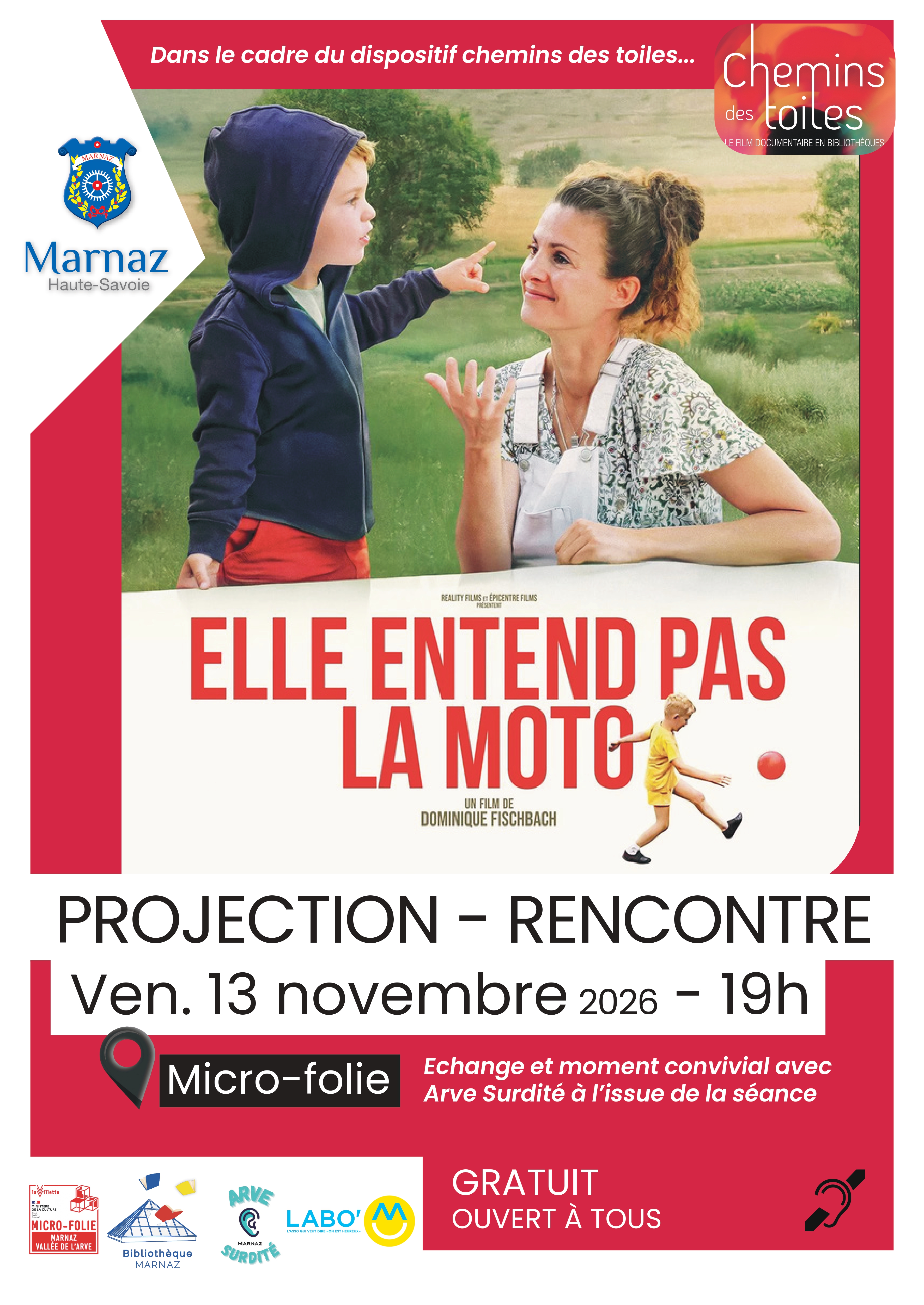 Projection "Elle entend pas la moto"