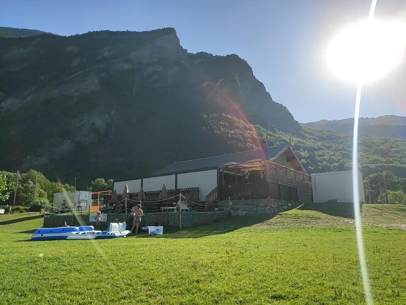 View of the restaurant from the beach