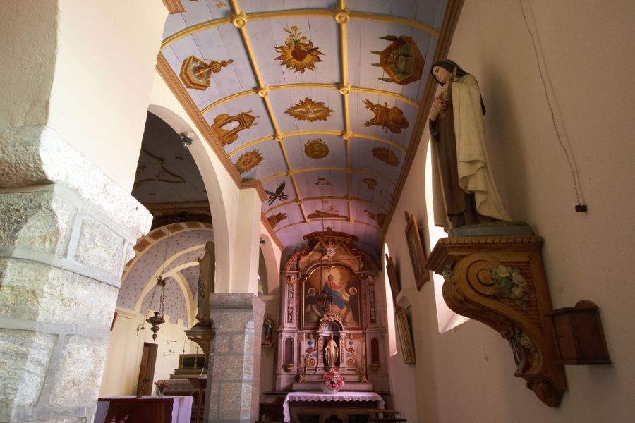 Plafond à caissons peint